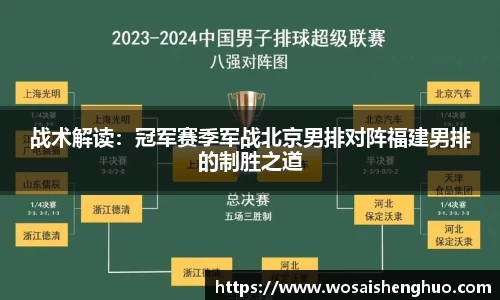 战术解读：冠军赛季军战北京男排对阵福建男排的制胜之道